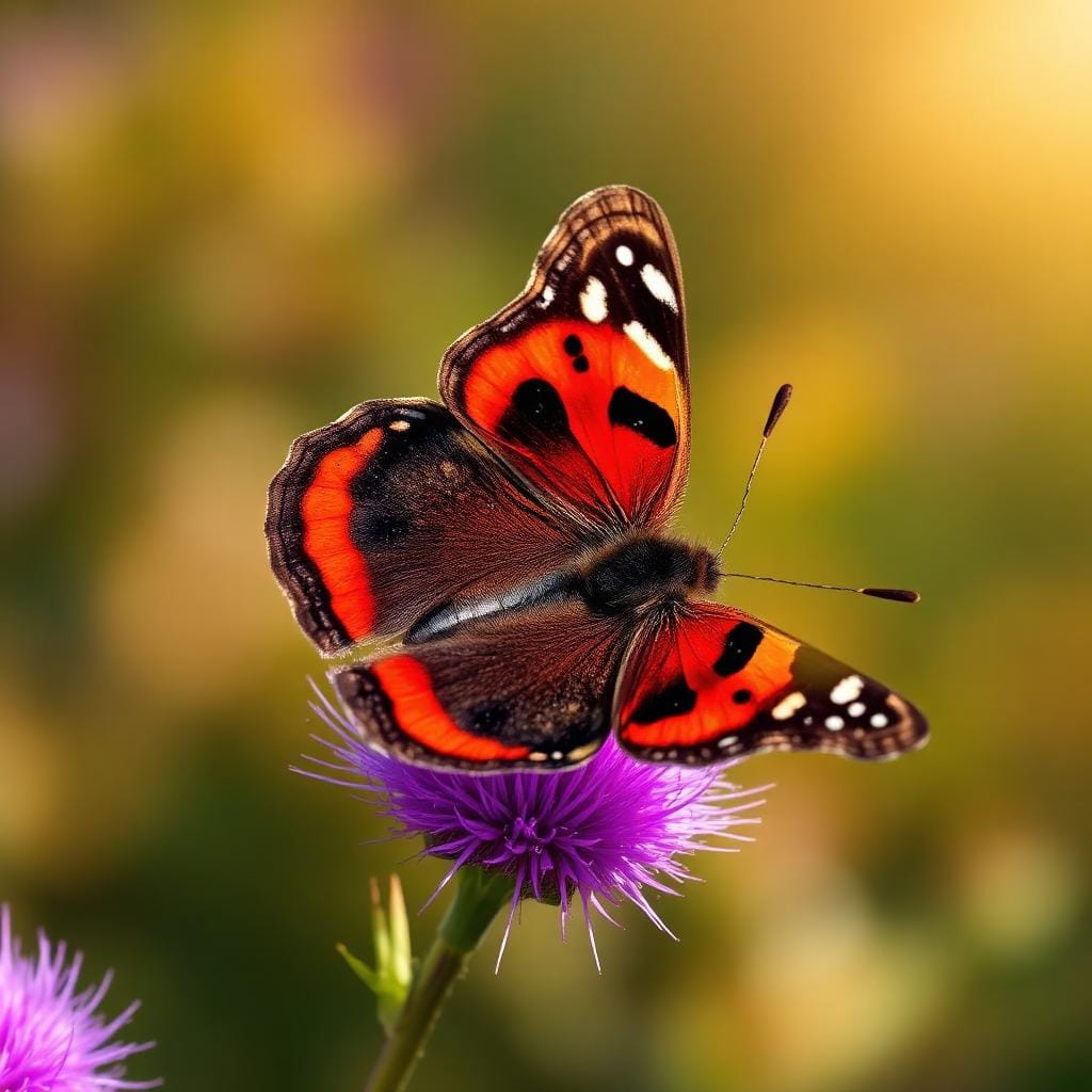 Red Admiral butterfly representing the Bold and Bright collection