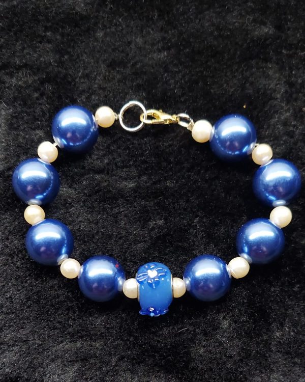 Forget Me Not Faux Pearl Bracelet