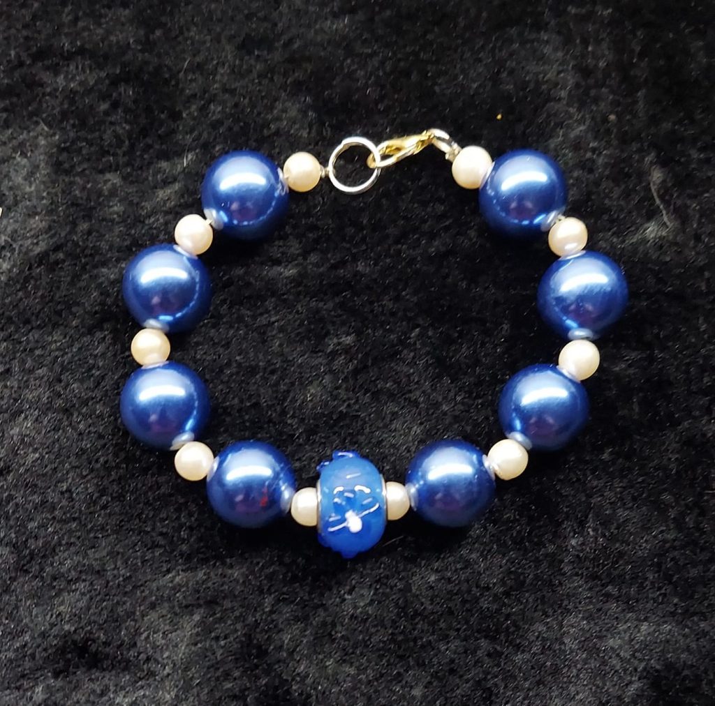 Forget Me Not Faux Pearl Bracelet view 2