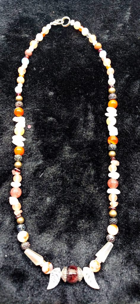 Guardian Angel Garnet Necklace